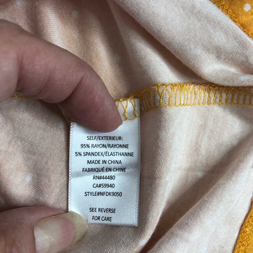Love, fire Yellow Polka Dot Tie Fit Flare Dress M - Picture 4 of 7
